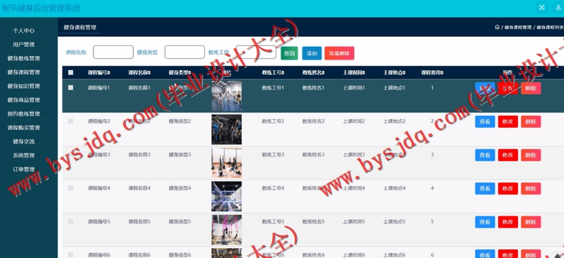 基于SSM的智乐健身管理系统的设计的设计与实现