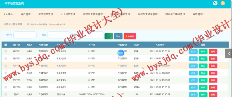 基于SSM的停车场管理系统的设计与实现