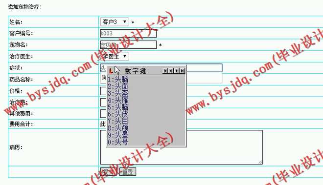 N038基于JSP的宠物医院管理系统的设计与实现