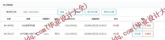 1011基于SSH的车辆维修管理系统的设计与实现