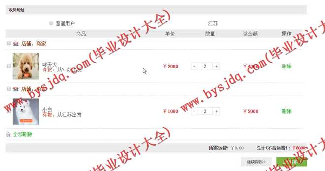 1047基于SSH的宠物商城网站的设计与实现