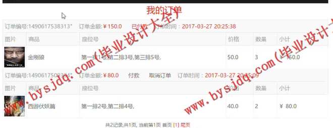 1048基于SSH的电影选票系统的设计与实现