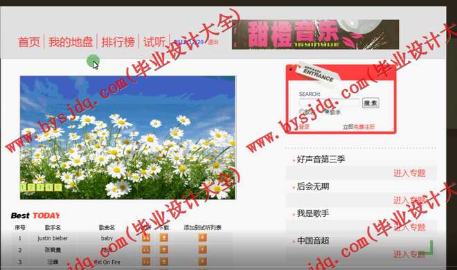 423基于JSP的在线音乐管理系统的设计与实现