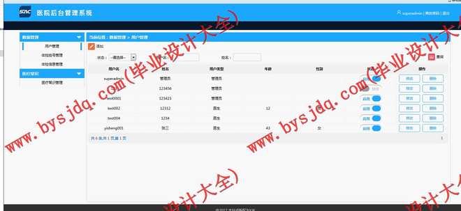 441基于JSP的医院体检中心个人健康状况信息管理系统的设计与实现