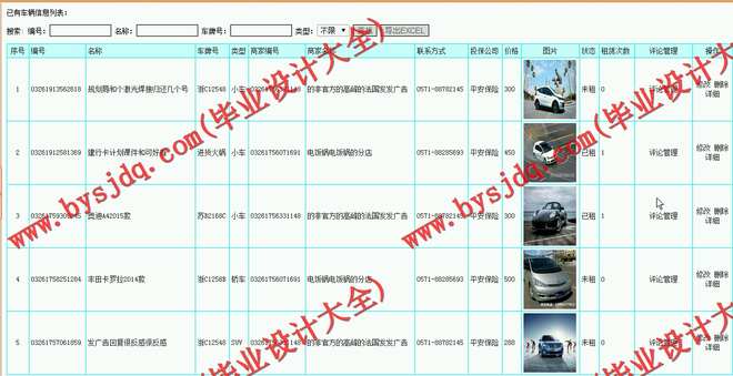 482基于JSP的汽车租赁管理系统的设计与实现