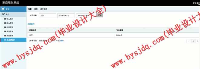 N071基于SSM的家庭理财系统的设计与实现
