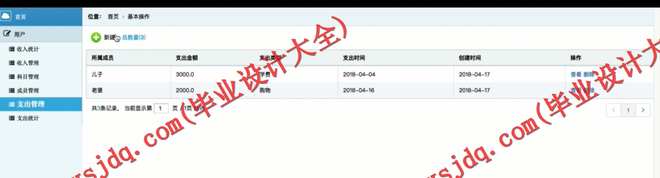 N071基于SSM的家庭理财系统的设计与实现