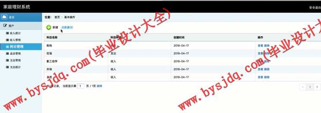 N071基于SSM的家庭理财系统的设计与实现