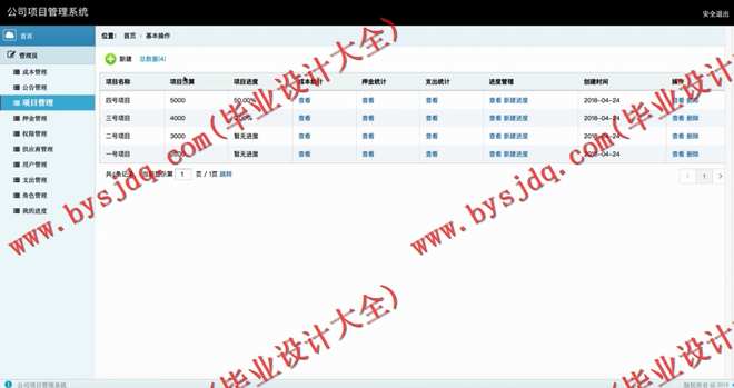 N078基于SSM的公司项目管理系统的设计与实现