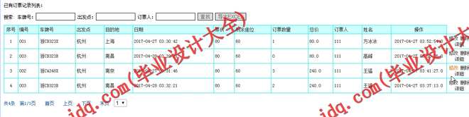 N097基于JSP的车票购买系统的设计与实现