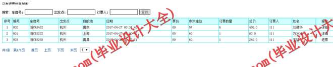 N097基于JSP的车票购买系统的设计与实现