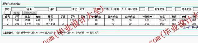 N019基于ASP.NET的学生成绩管理系统的设计与实现