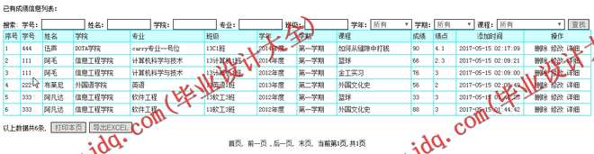 N007基于PHP的学生成绩管理系统的设计与实现