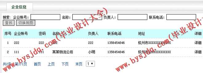 N180基于JSP的物流信息平台的设计与实现