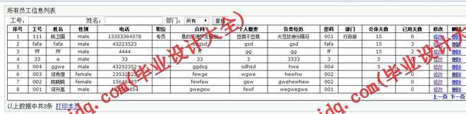 N027基于ASP.NET的企业人事考勤管理系统的设计与实现