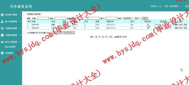 N031基于PHP的汽车租赁系统的设计与实现