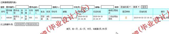 N033基于PHP的校园图书分享平台的设计与实现