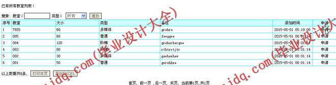 N047基于PHP的教室管理系统的设计与实现