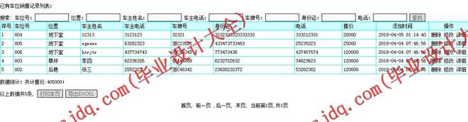 N056基于PHP的停车场车位管理系统的设计与实现