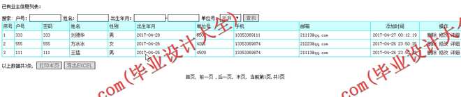 N059基于PHP的小区物业管理系统的设计与实现