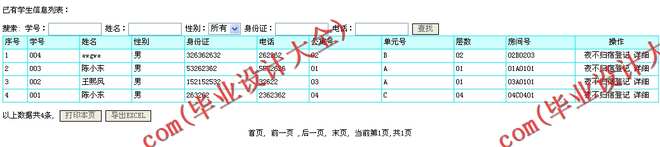 N068基于PHP的学生宿舍管理系统的设计与实现