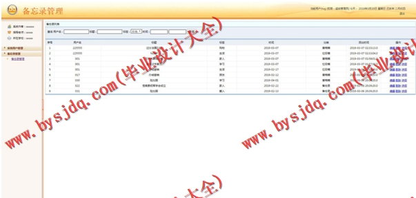 基于SSM的备忘录系统的设计与实现