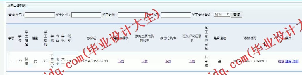 基于SSM的高校贫困生管理系统的设计与实现