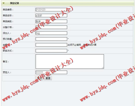 基于SSM的订餐管理系统的设计与实现