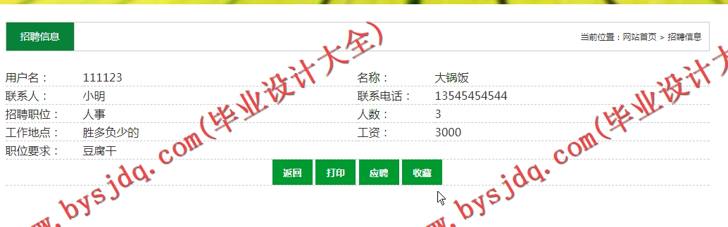 基于SSM的求职招聘系统的设计与实现