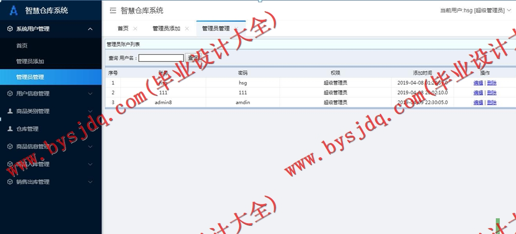 基于SSM的智慧仓库系统的设计与实现
