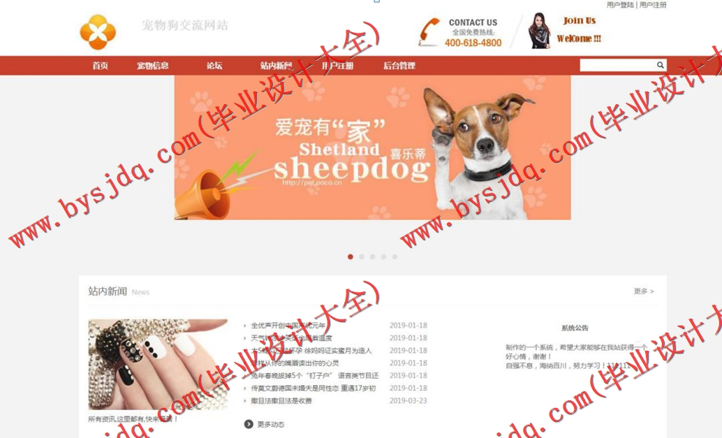 基于SSM的宠物狗交流网站的设计与实现