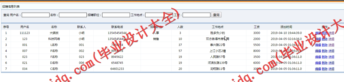 基于SSM的高校毕业生就业管理系统的设计与实现