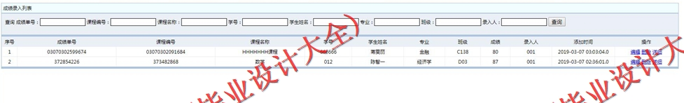 基于SSM的高校学生成绩管理系统设计与实现