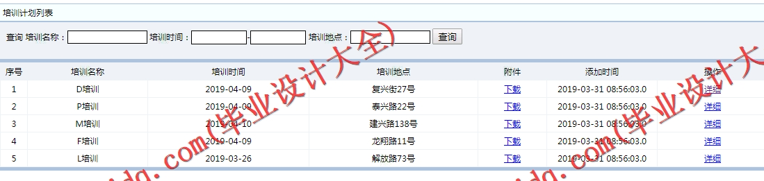 基于SSM的企业培训管理系统的设计与实现