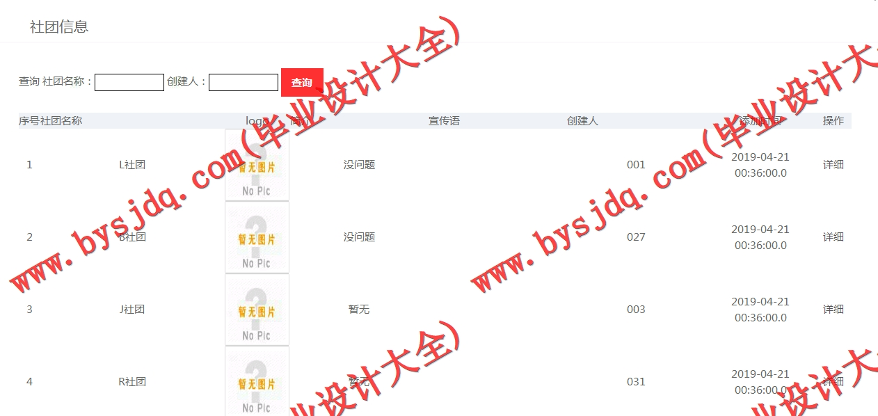 基于SSM的社团管理系统的设计与实现